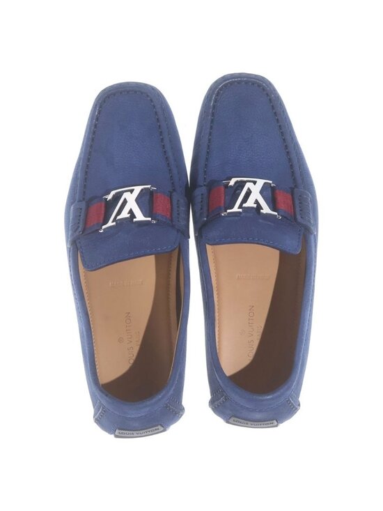 Louis Vuitton Monte Carlo Line Loafers Driving Shoes Navy